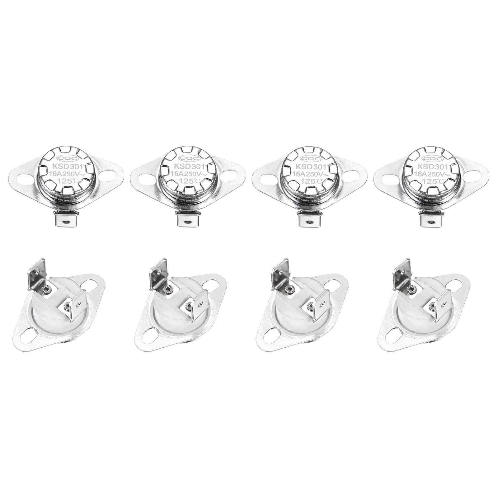 KSD301 Thermostat 125°C/257°F 16A N.C Adjust Snap Disc Temperature Switch 8 Pcs