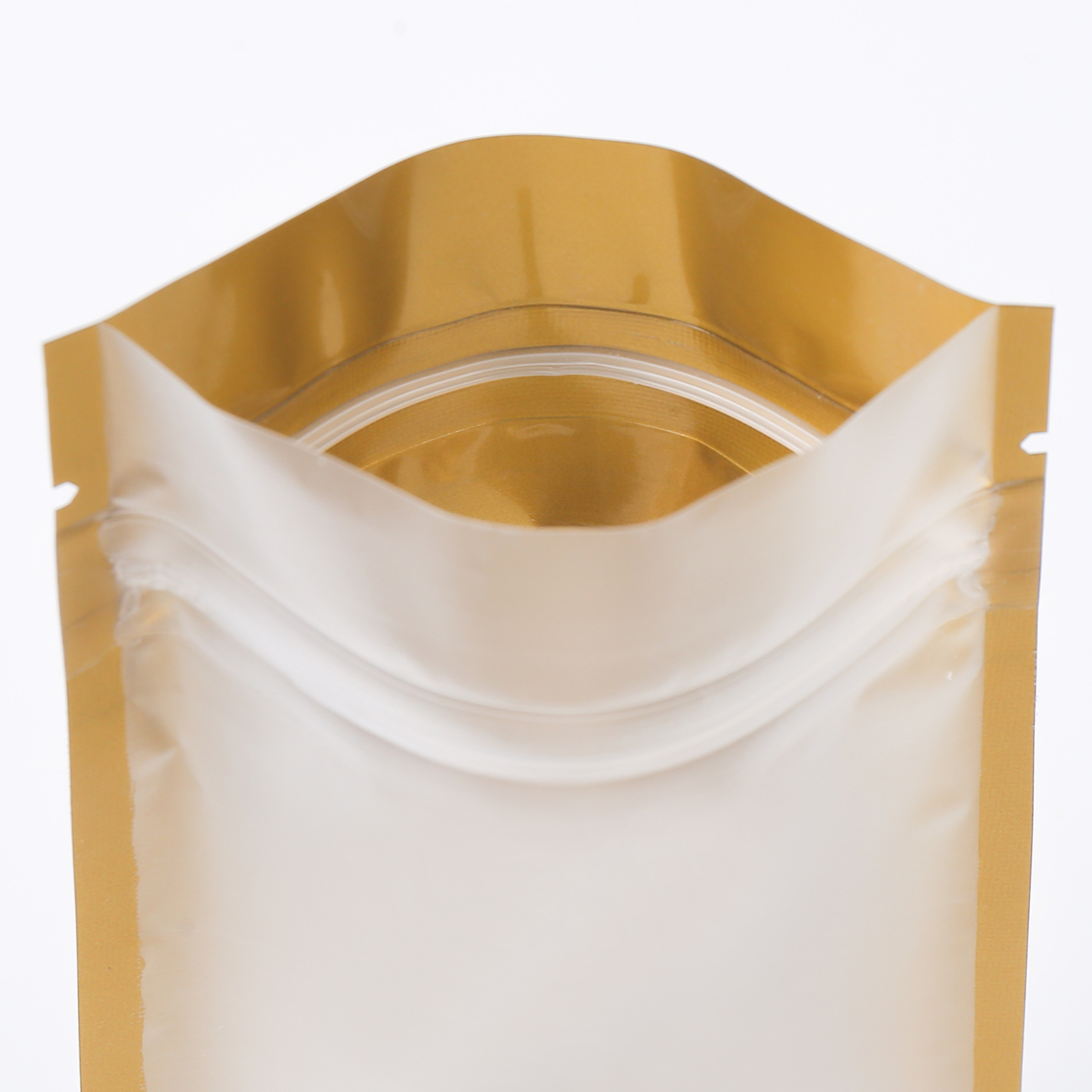 200 New Matte Translucent Gold Stand Up Resealable Zip Food Bags Different Sizes