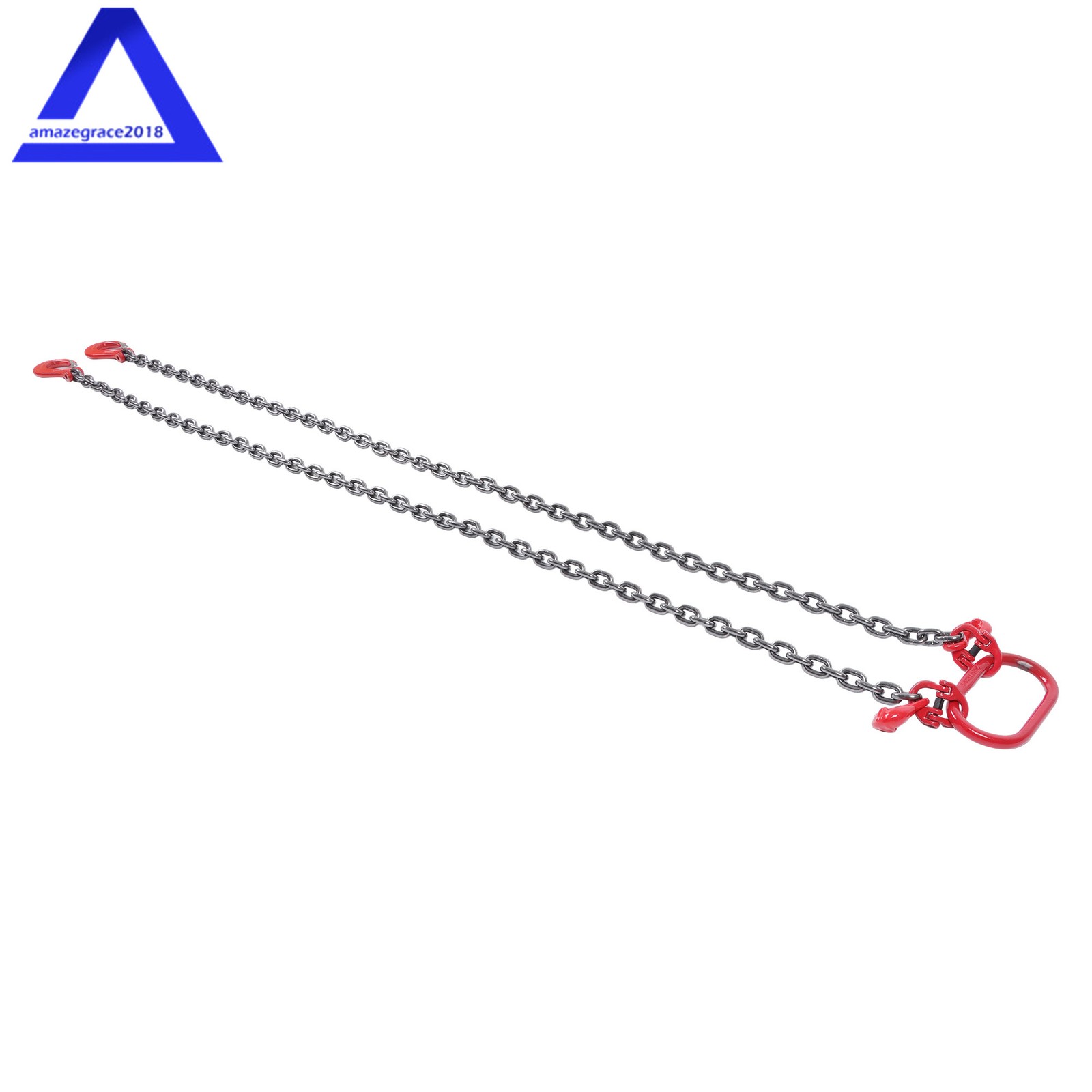 Lifting Chain Sling 5/16″ × 6′ Double Leg w/ Grab Hook 6600lbs Capacity G80