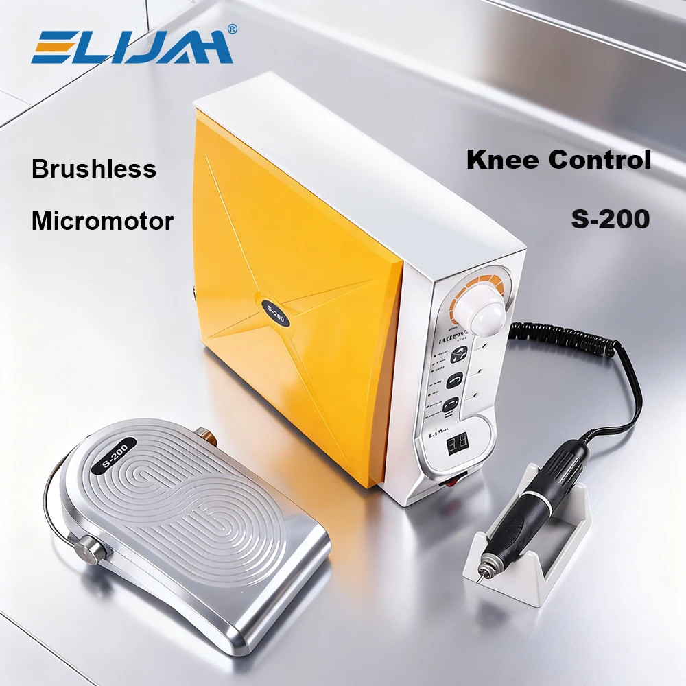 Dental 60K RPM Brushless Micromotor Grinder with Manual/Knee-Control/Foot-Pedal