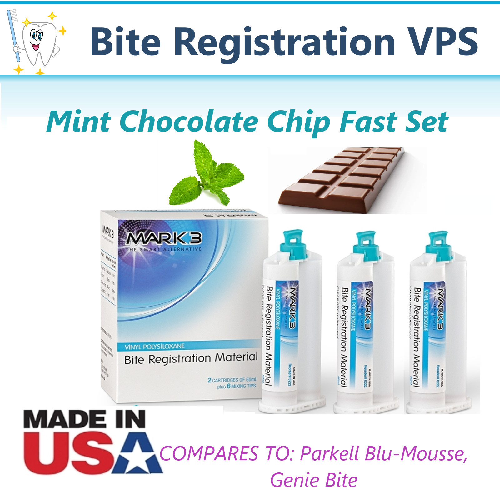 Dental Bite Registration Material FAST SET or REGULAR SET, Choose Pk Made in USA