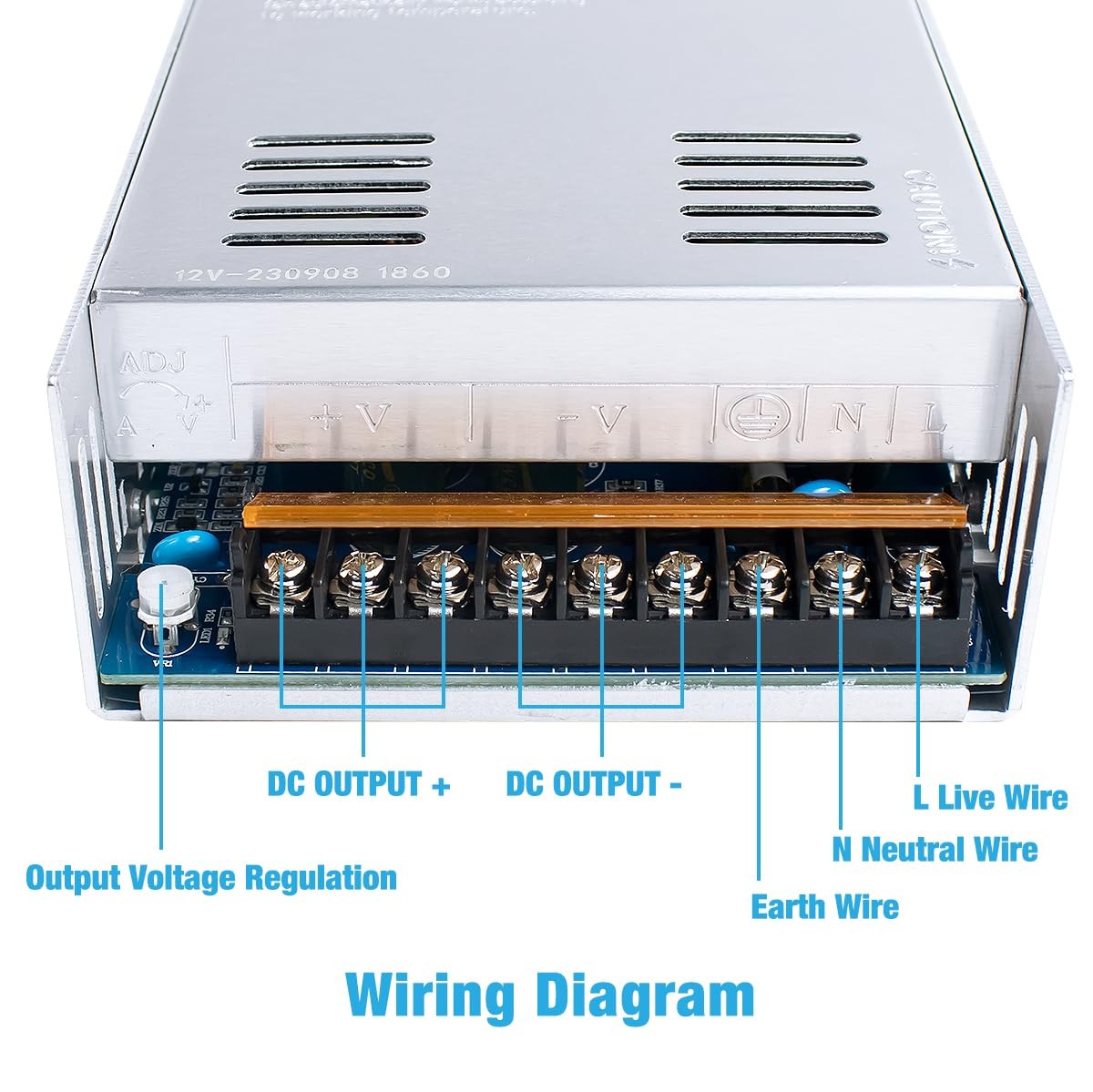 12V 50A 600W Universal Power Supply AC 110V/220V to DC 12V Regulated Switching