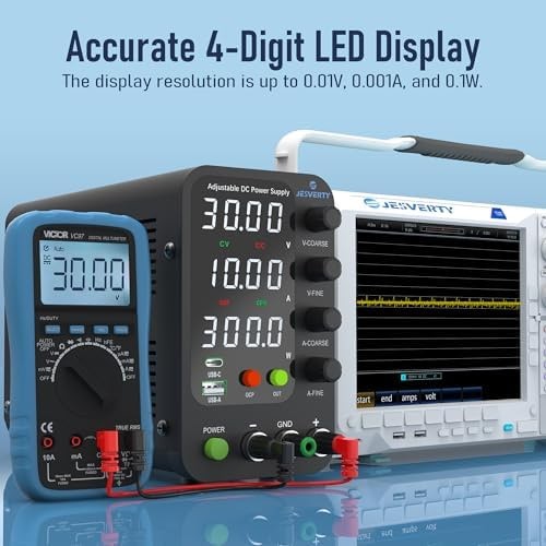 DC Power Supply Variable, 0-32V 0-10A Switching Bench Power Supply with 20W U…