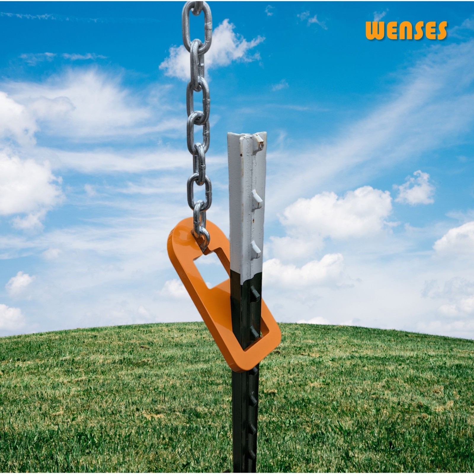 Wenses Original T-Post Puller Plate Tool, Heavy Duty Steel with Orange Coating