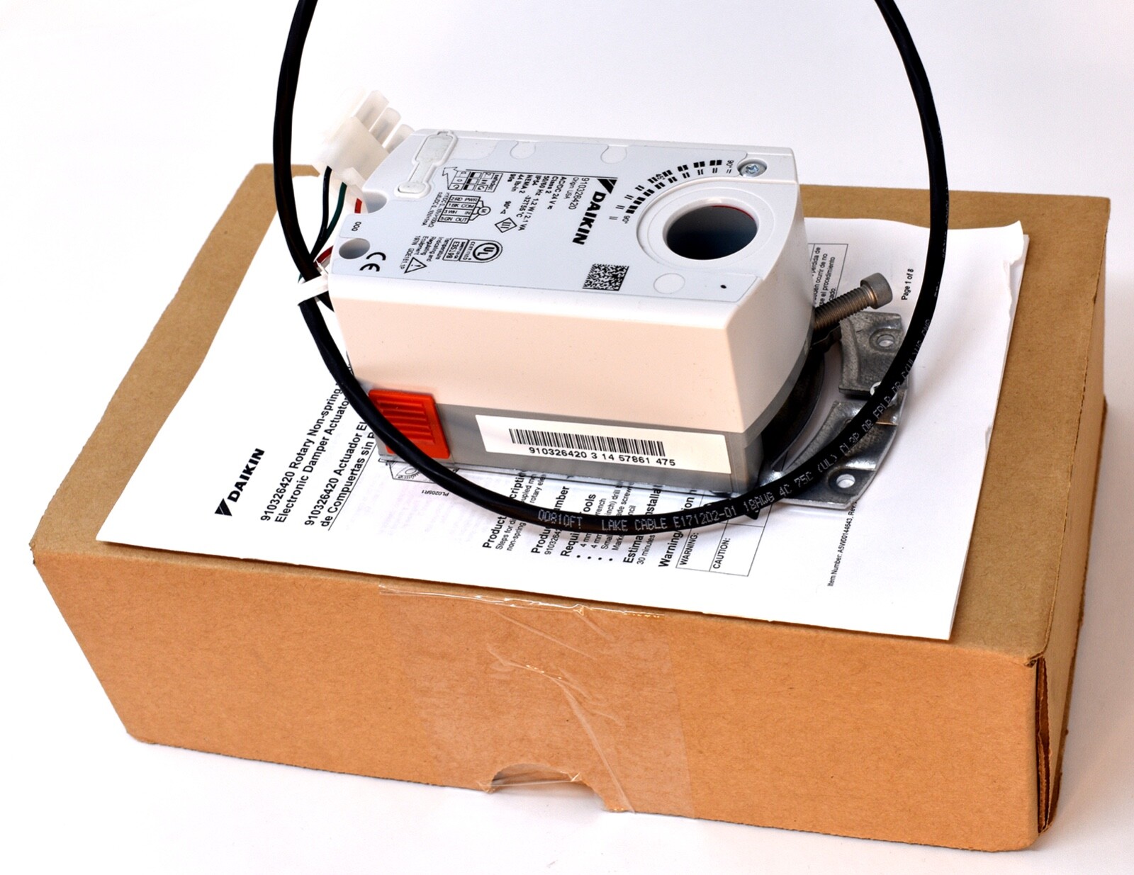 Daikin 910326420 Rotary Damper Electronic Actuator, 24V, NSR, 44 in lbs New
