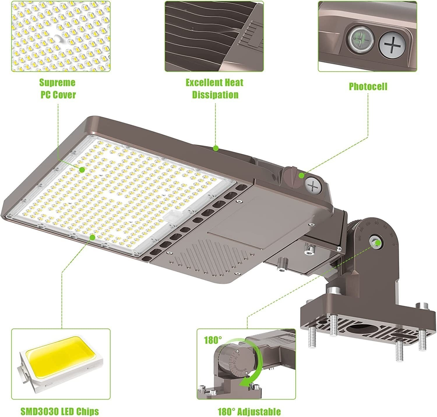 480V 200W LED Parking Lot Light Outdoor Wall Mounted Shoe Box Yard Street Light