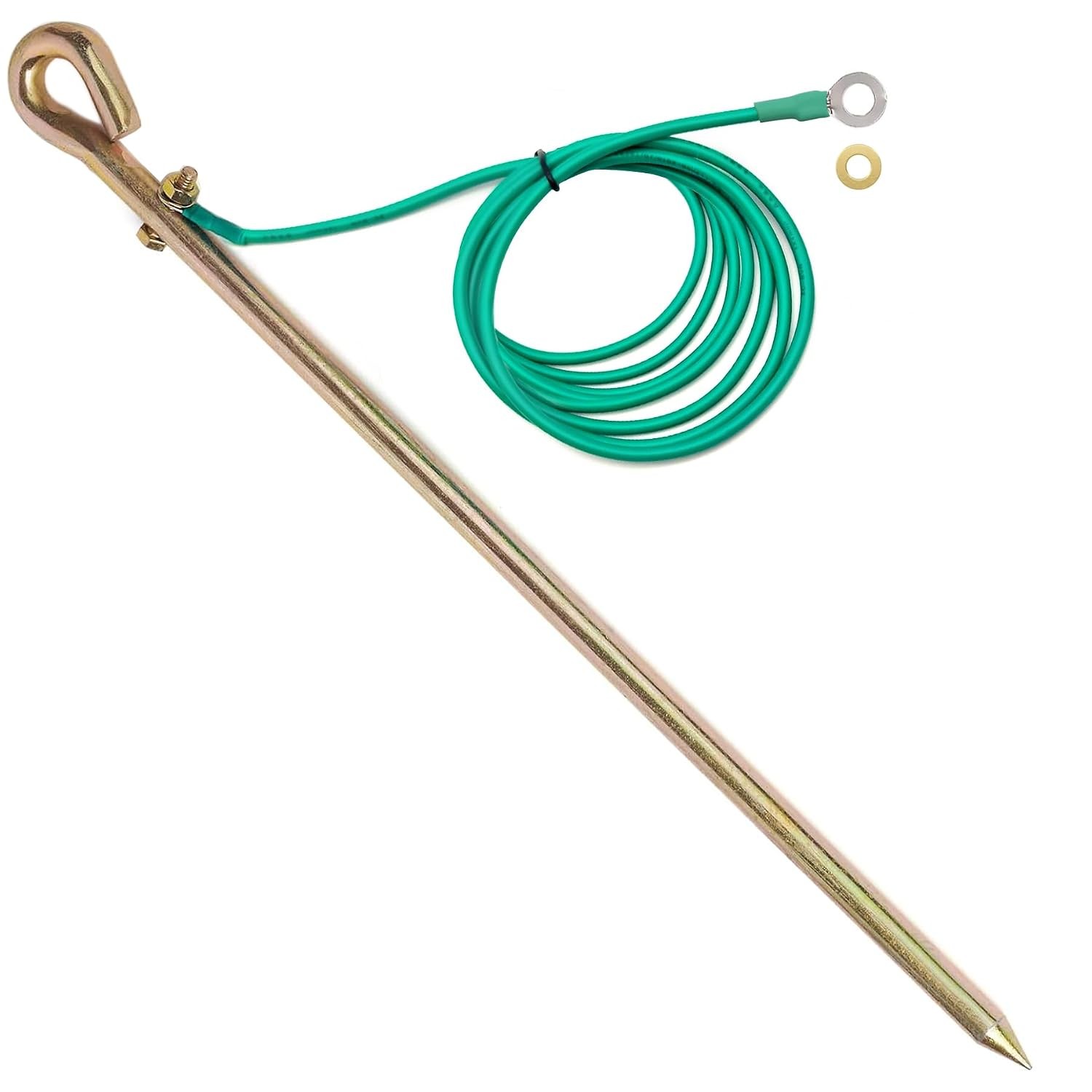 Generator Grounding Kit with 6.5ft Ground Cord and Rod for Generators Safety