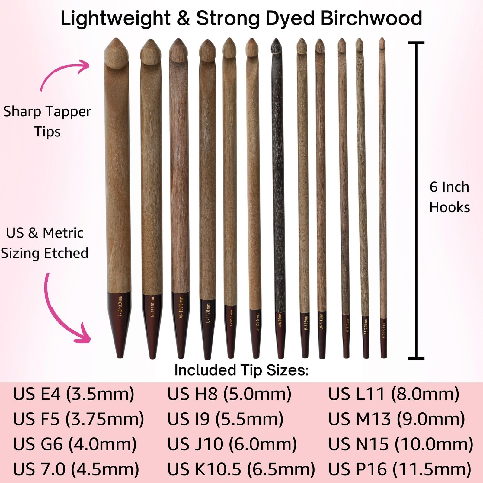 Lykke Umber 6 in. Set Sizes 3.5, 3.75, 4.0, 4.5, 5.0, 5.5, 6.0, 6.5, 8.0, 9.0…