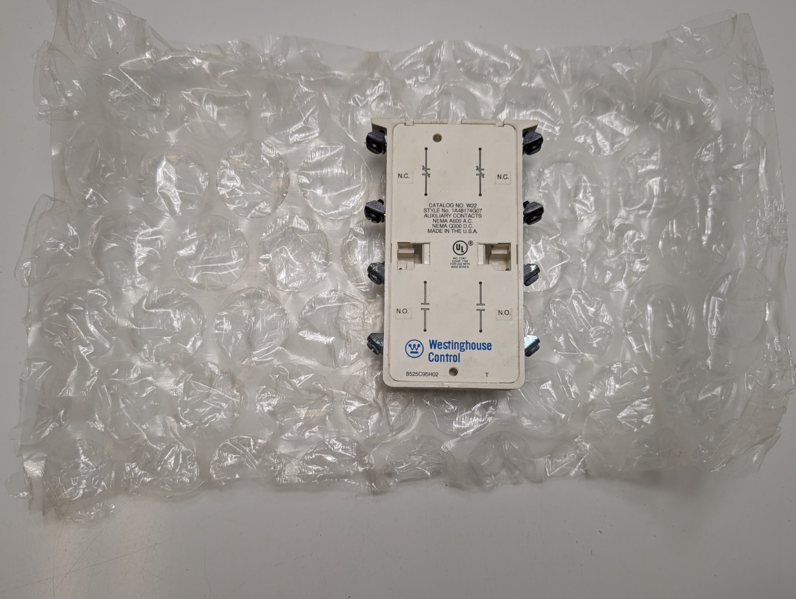 WESTINGHOUSE W22 Auxiliary Contact 2 NO 2 NC 1A48174G07 A600AC