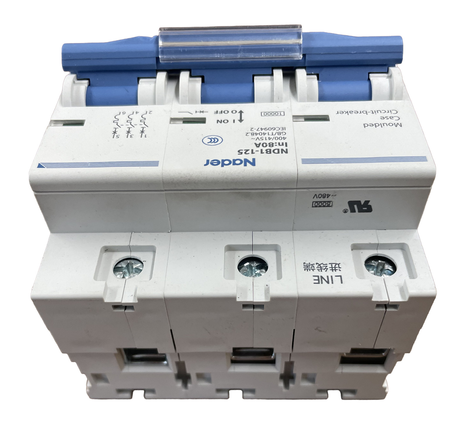 Nader NDB1-125 3P Miniature Circuit Breaker – 3-Pole 125A DIN Rail Industrial