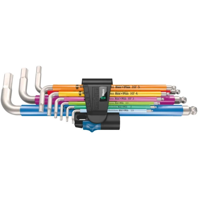3950/9 Hex-Plus Multicolour HF Stainless L-Key Set Metric, 9pc (05022699001)