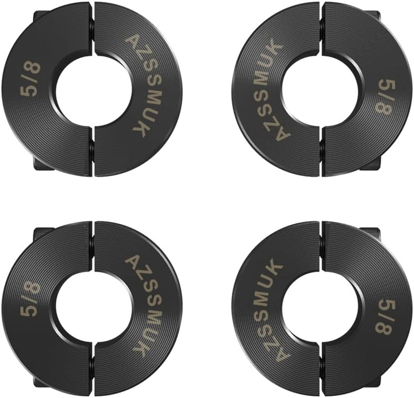 5/8″ Bore Double Split Clamp-On Shaft Collars of Carbon Steel with Black Oxide C