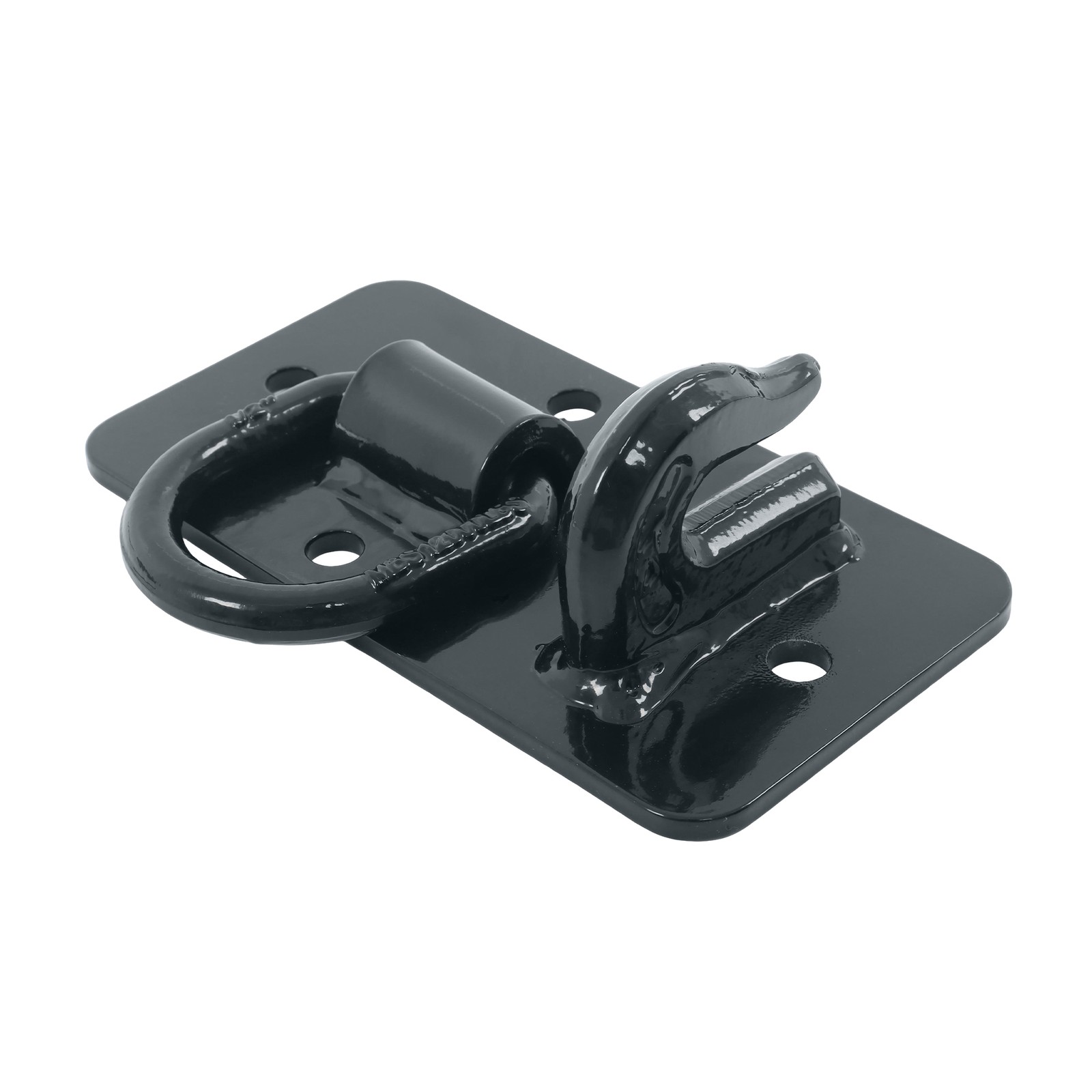 2 Pack Tractor Bucket Hooks with Tie down Ring, Grade 70 Forged Steel Black