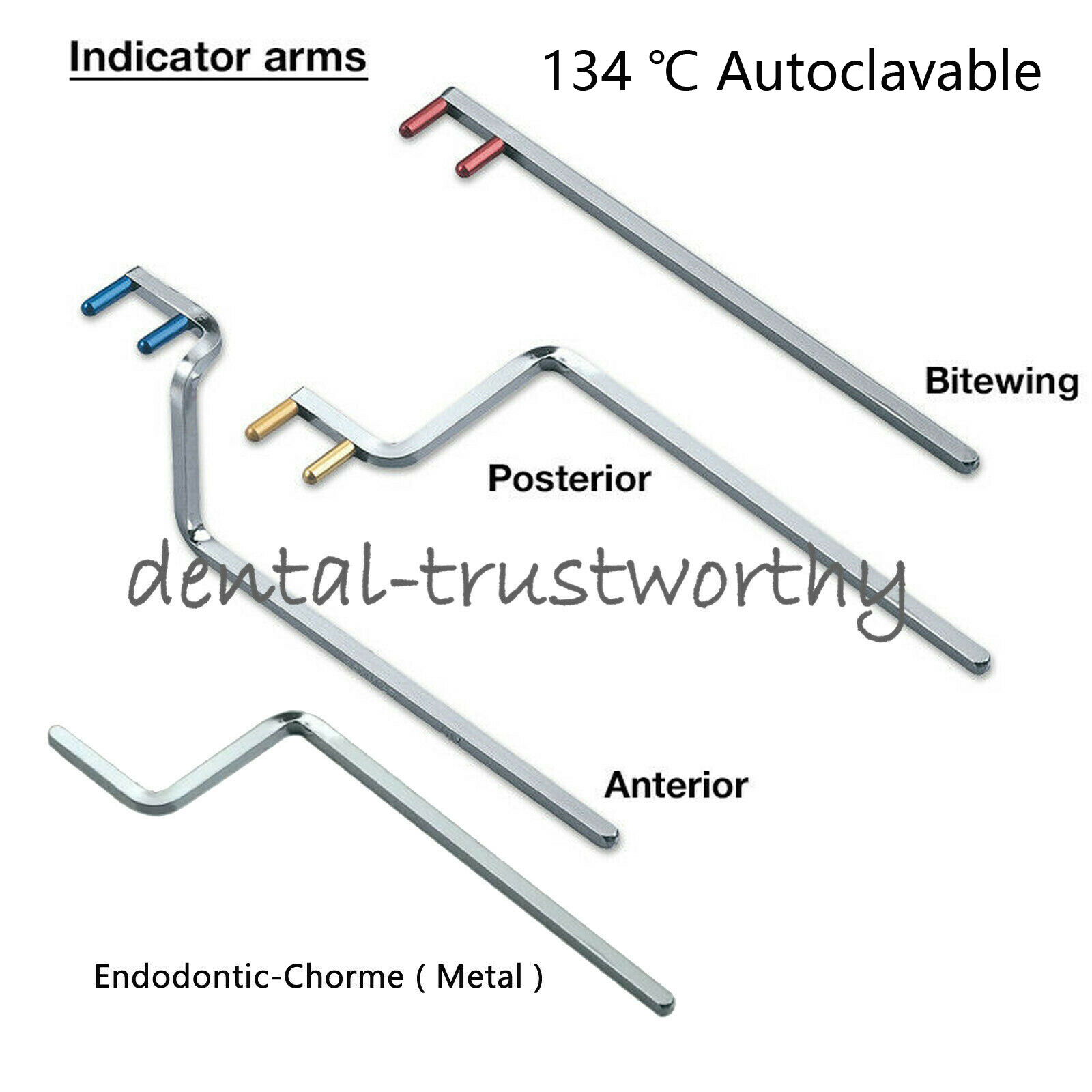Dental X Ray Holder Bitewing Indicator Metal Bar Arm/Aiming Rings Autoclavable A