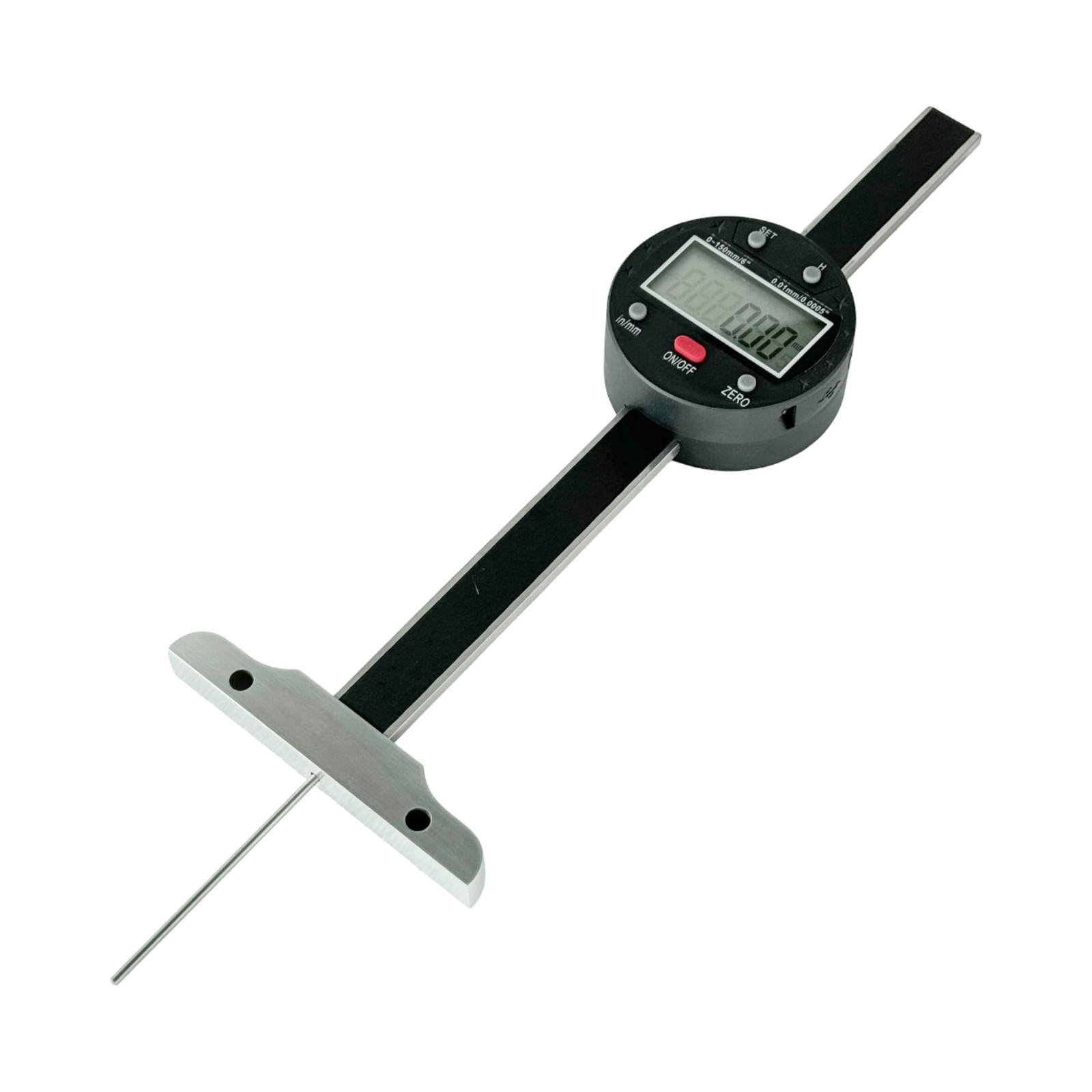 Digital Depth Gauge 0-150mm / 0-6 in ,Electronic Depth Measuring 0.005″/0.01mm