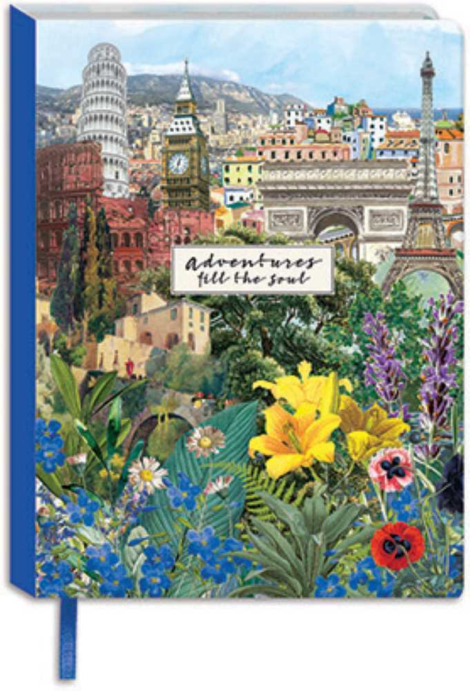 Punch Studio European Globetrotter Guided Travel Journal 6” x 8” 192pgs 59282