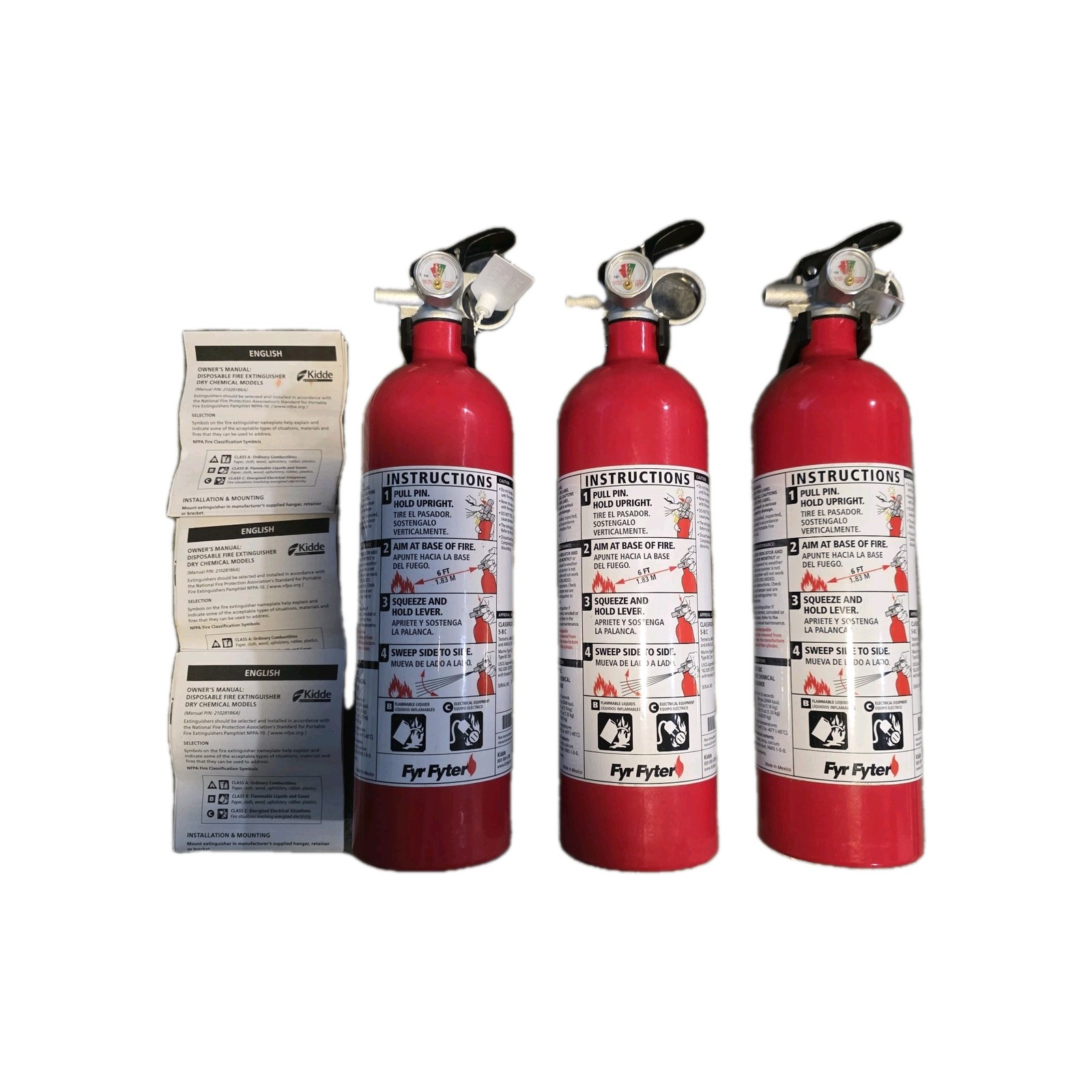 (Lot Of 3) Home and Workshop 5-B:C Class BC 2 Lb. Fire Extinguisher 21031882