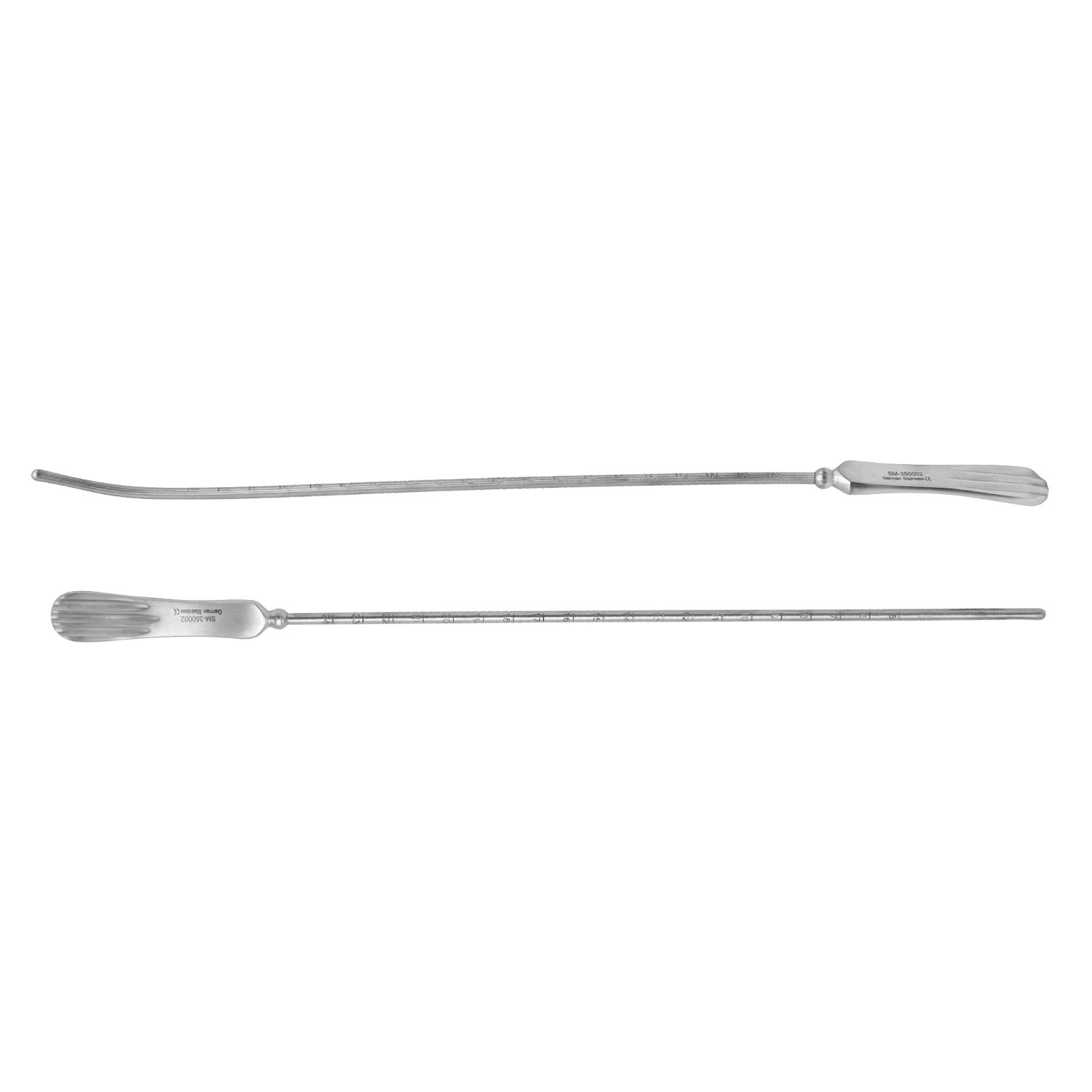 2 Pcs of Sim Uterine Sounds Straight & Curved OB/GYN Surgical Instrument German