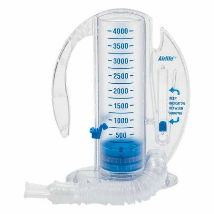 AirLife Volumetric Incentive Spirometer with One-Way Valve 4000 mL, 1 Count