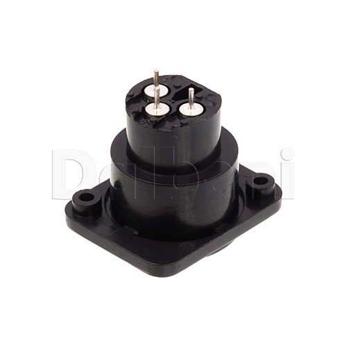 10101510044 XLR Chasis Connector 3 Pin Female Receptacle Black