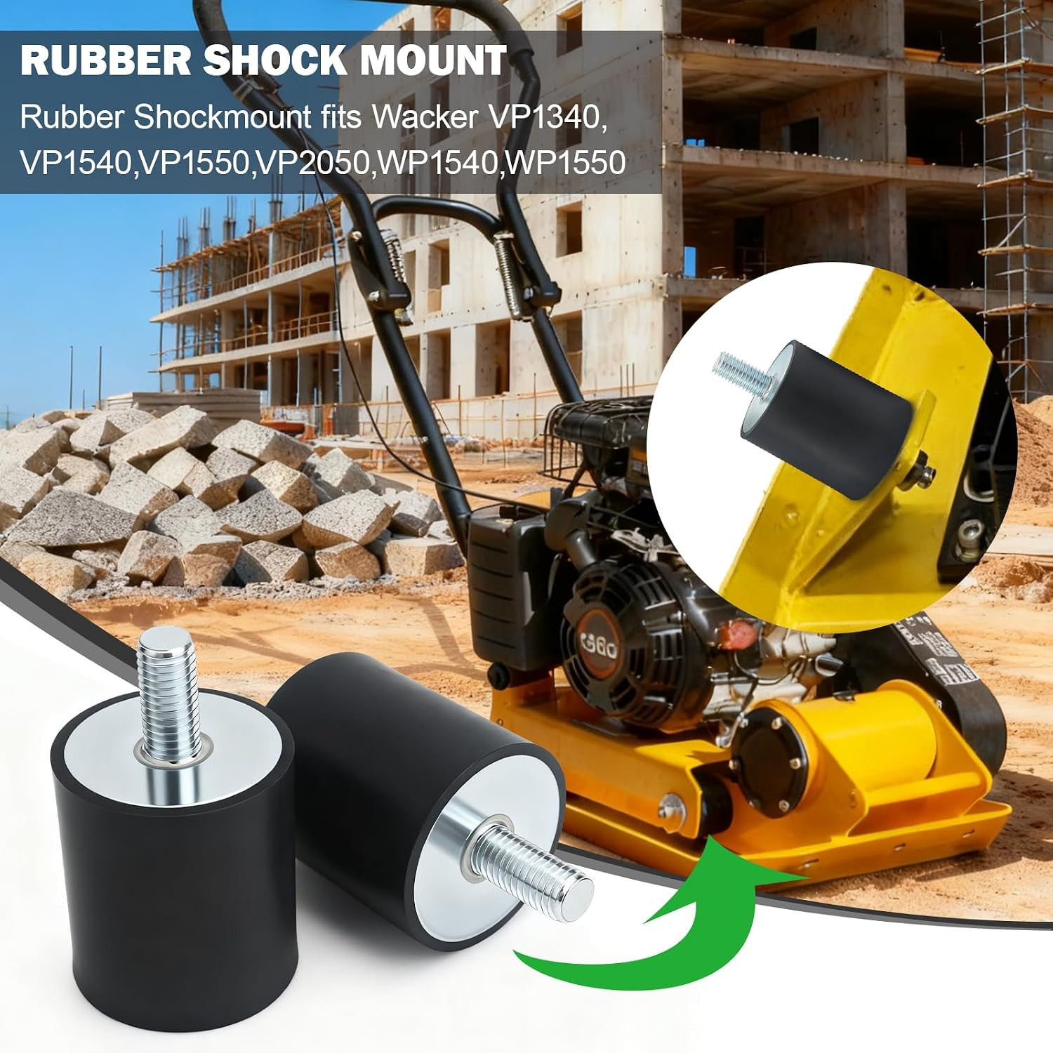 Tamper Rubber Shock Mount for Wacker Neuson Plate | for Vibration Compactor Ramm