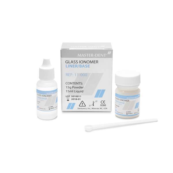 Master-Dent Glass Ionomer Liner, bonds to dentin, acid-resistant