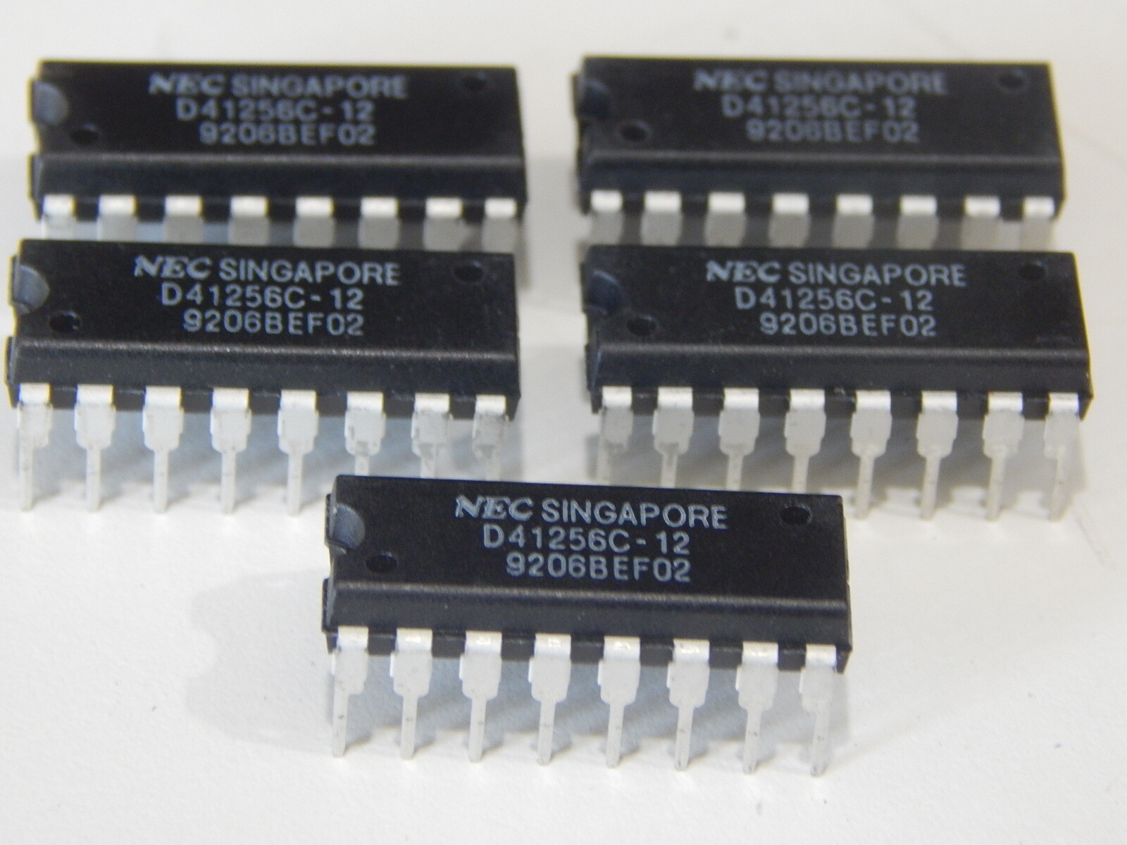 NEC UPD41256C-12 D41256C12 DYNAMIC RAM PAGE MODE 256K X 1 16 PIN DIP – LOT OF 5