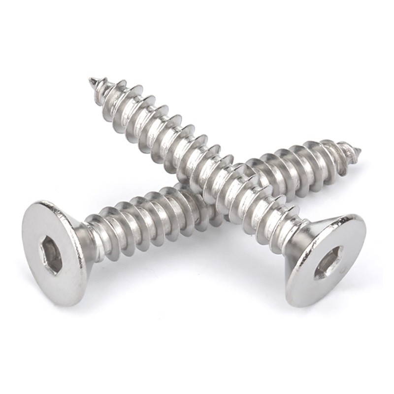 Hex Socket Countersunk Flat Head Self Tapping Screws 304 Stainless Steel M2-M6
