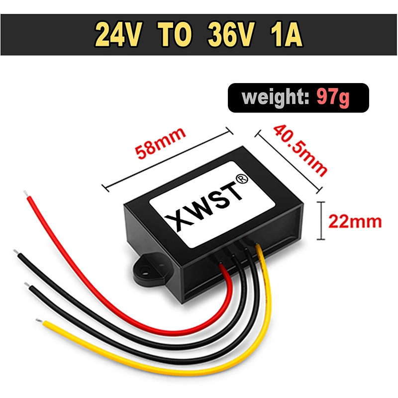24V to 36V DC DC Step Up Boost Converter 18-35V to 36V 1A-75A Voltage Regulator