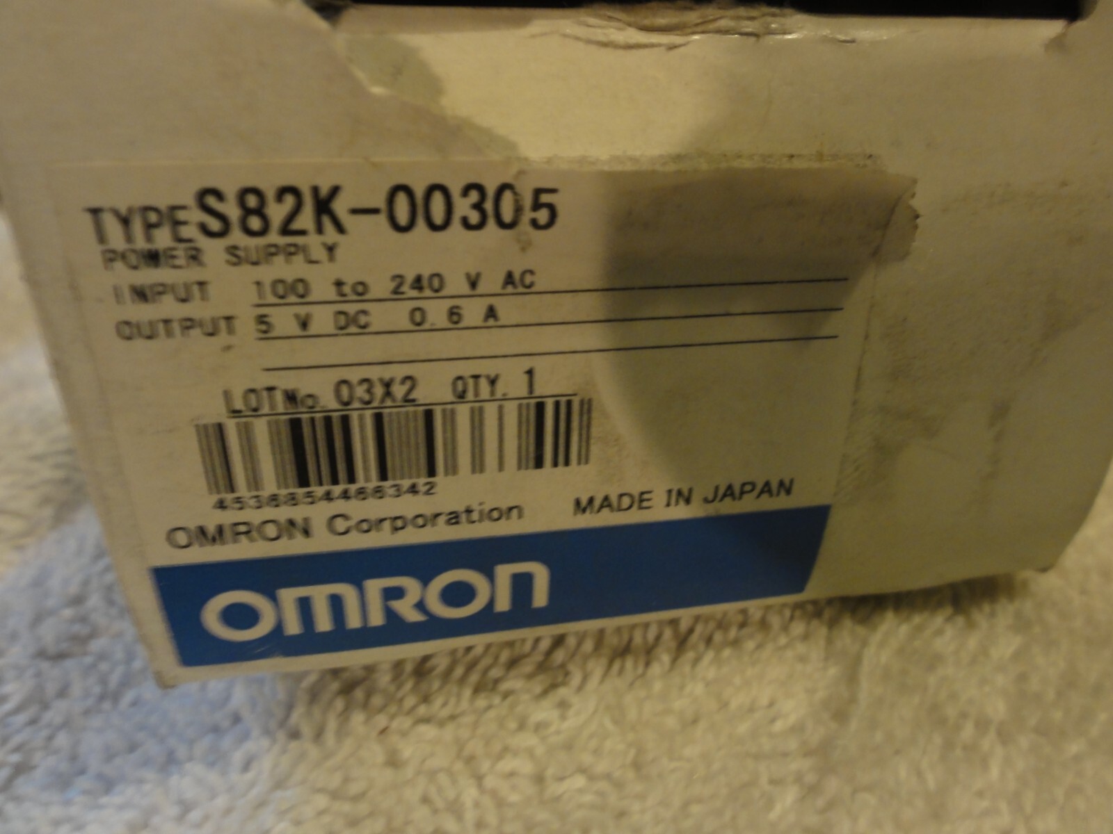 Omron Power Supply S82K-00305 BRAND NEW in BOX