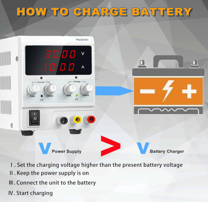 Fuente de alimentación de CC variable, 0-30 V, 0-10 A, ajustable, para laborator