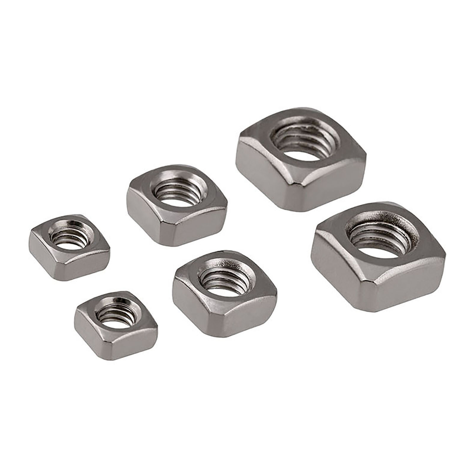M4 M5 M6 M8 M10 SUS 201 Stainless Steel Square Nuts Locking Nuts Metric Thread