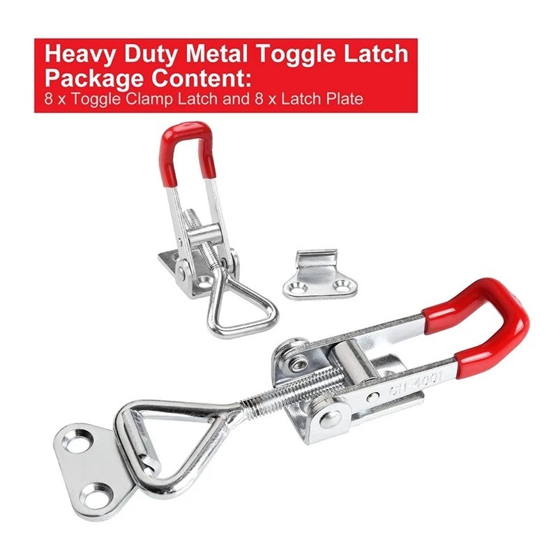 6 Pack Adjustable Toggle Latch Clamp Quick Release Pull Latch for Tool Box