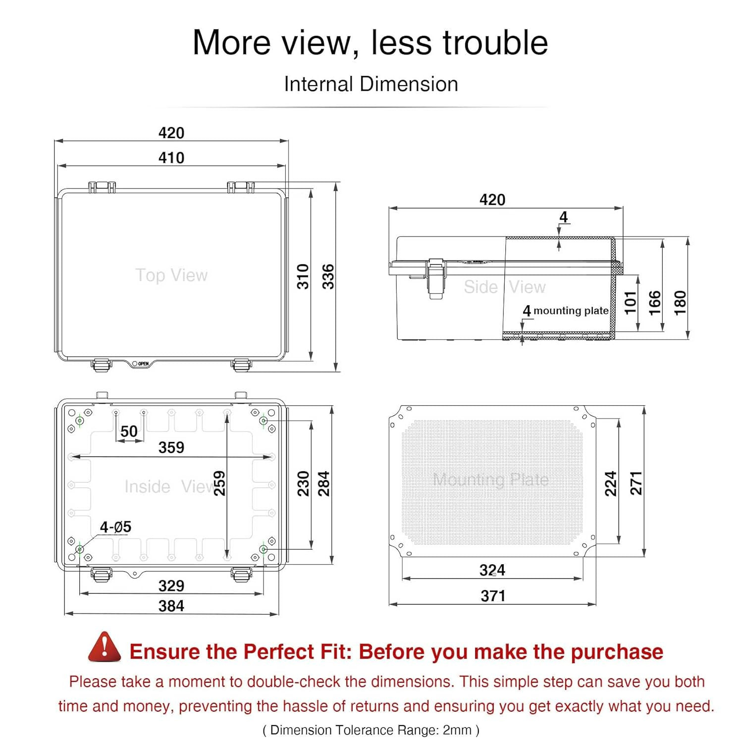 Waterproof Junction Box IP67 Outdoor Plastic Electrical Project Enclosure Weathe