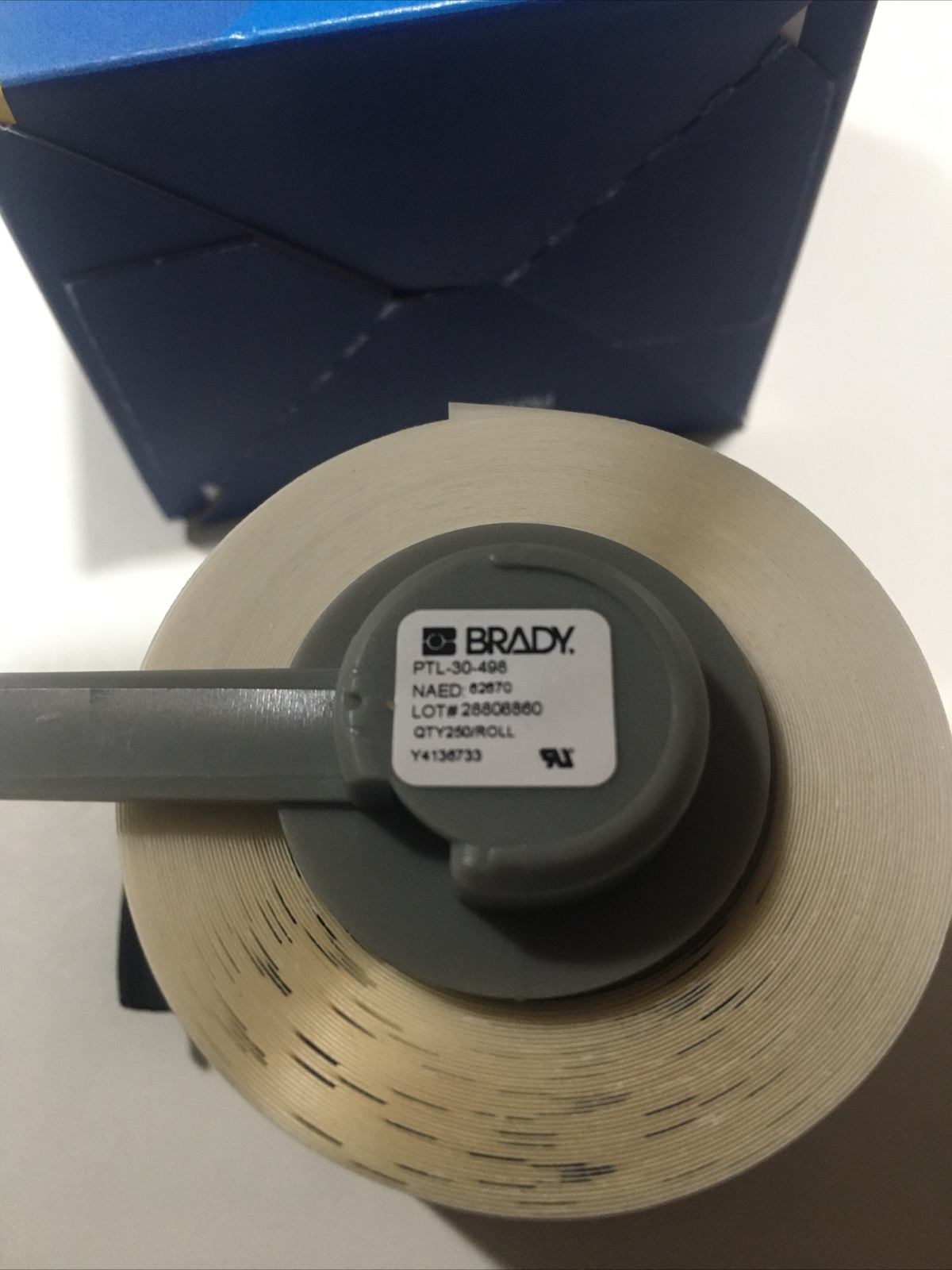 🇺🇸BRADY PTL-30-498 Label,White,Vinyl Cloth,1.5” X .75”. 250 Labels Per Roll.