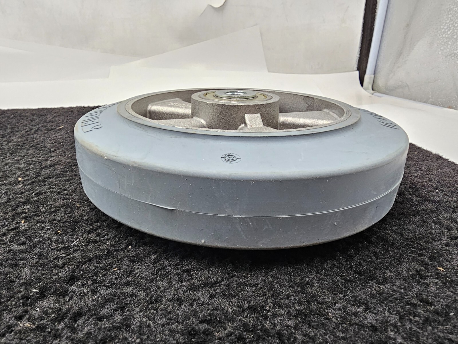 Blickle Rubber Caster Wheel 200mm x 50mm Rolling Resistance Gray Silver