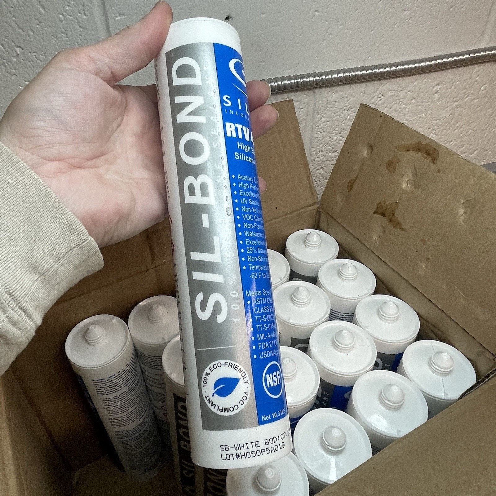 PACK OF 6 RTV 4500 Silicone Sealant Adhesive White 10.3oz – Sil-bond