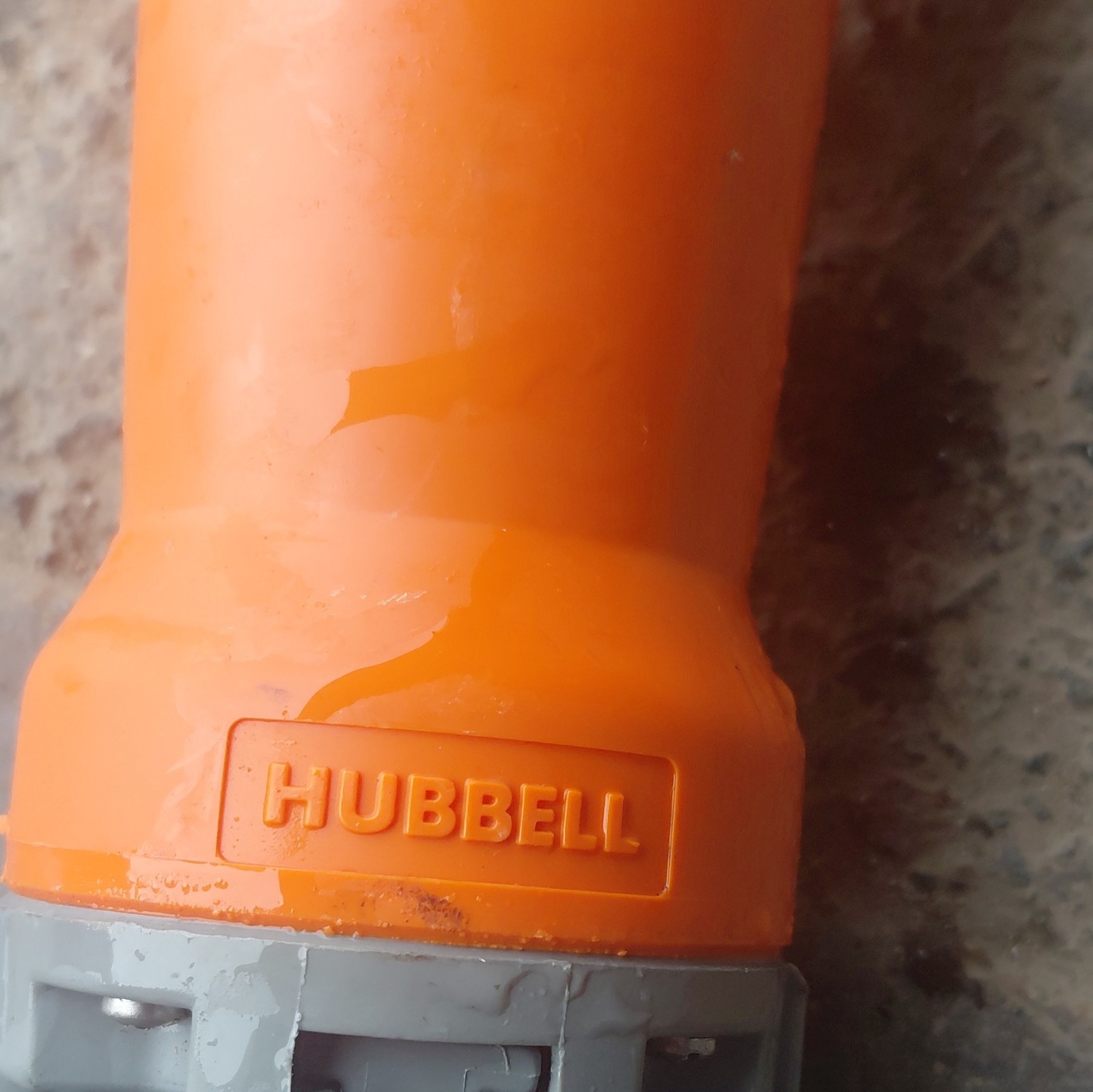 Hubbell 4100C12W Heavy Duty Type B Electrical Plug 100A 125/250VAC Orange