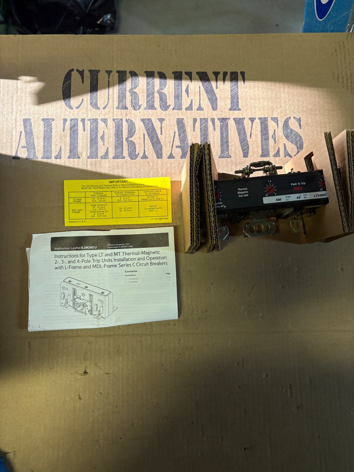 EATON LT3400T THERM/MAG TRIP UNIT
