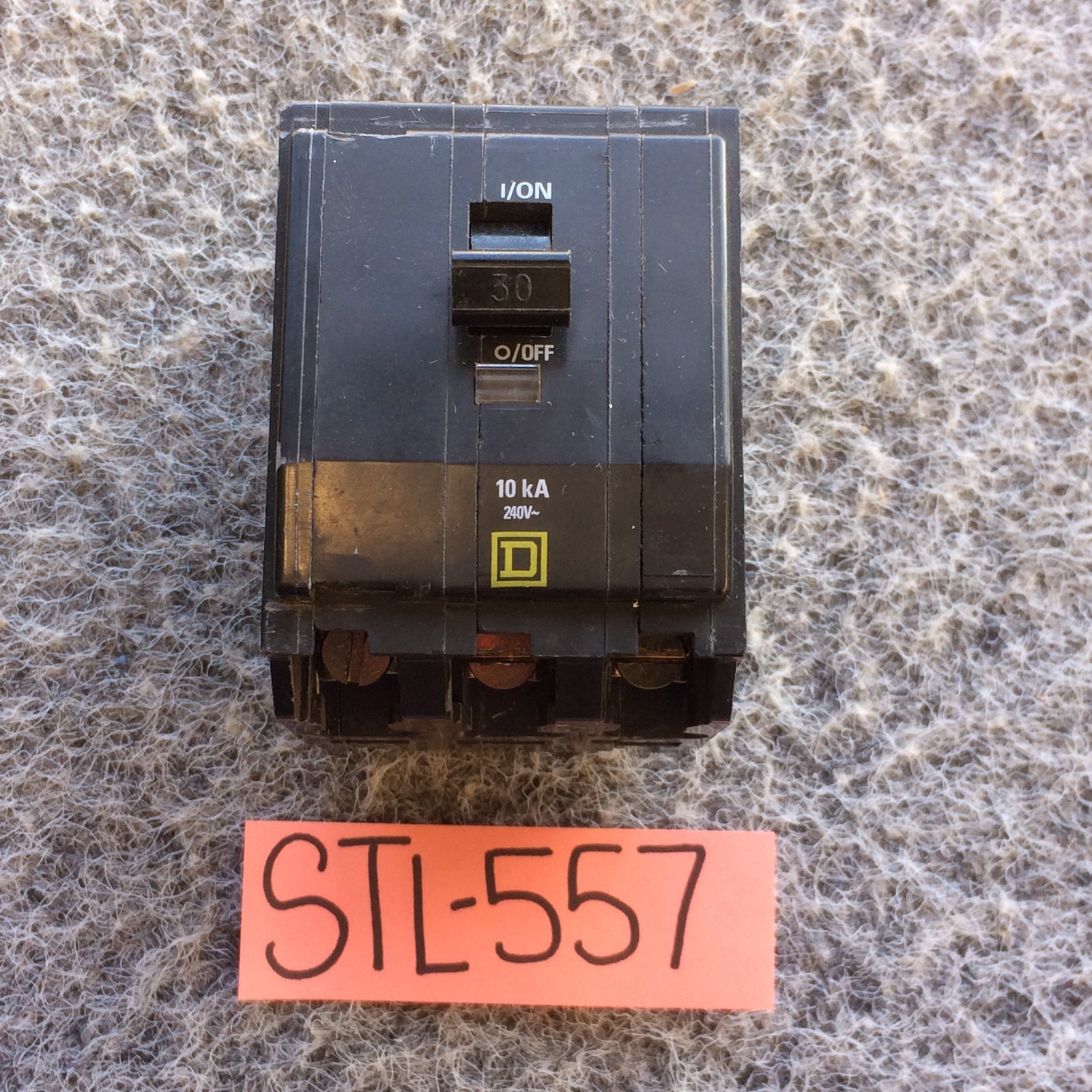 Square D QOB330 3 Pole 30 Amp 240V Bolt On QOB Circuit Breaker NOS