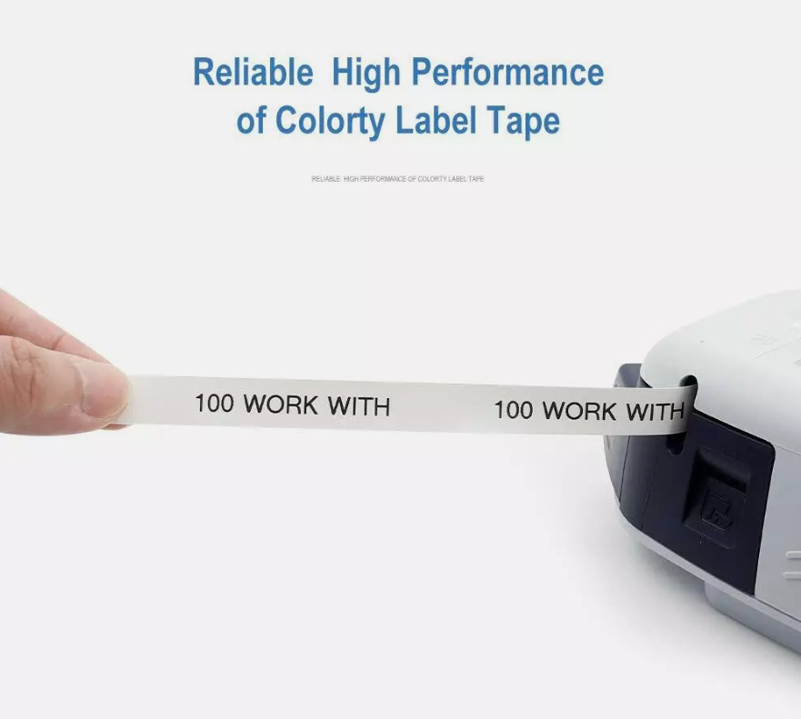 4pk Label Maker Tape 12mm 0.47 Compatible w/ Brother M-K231s P-Touch BLACK WHITE
