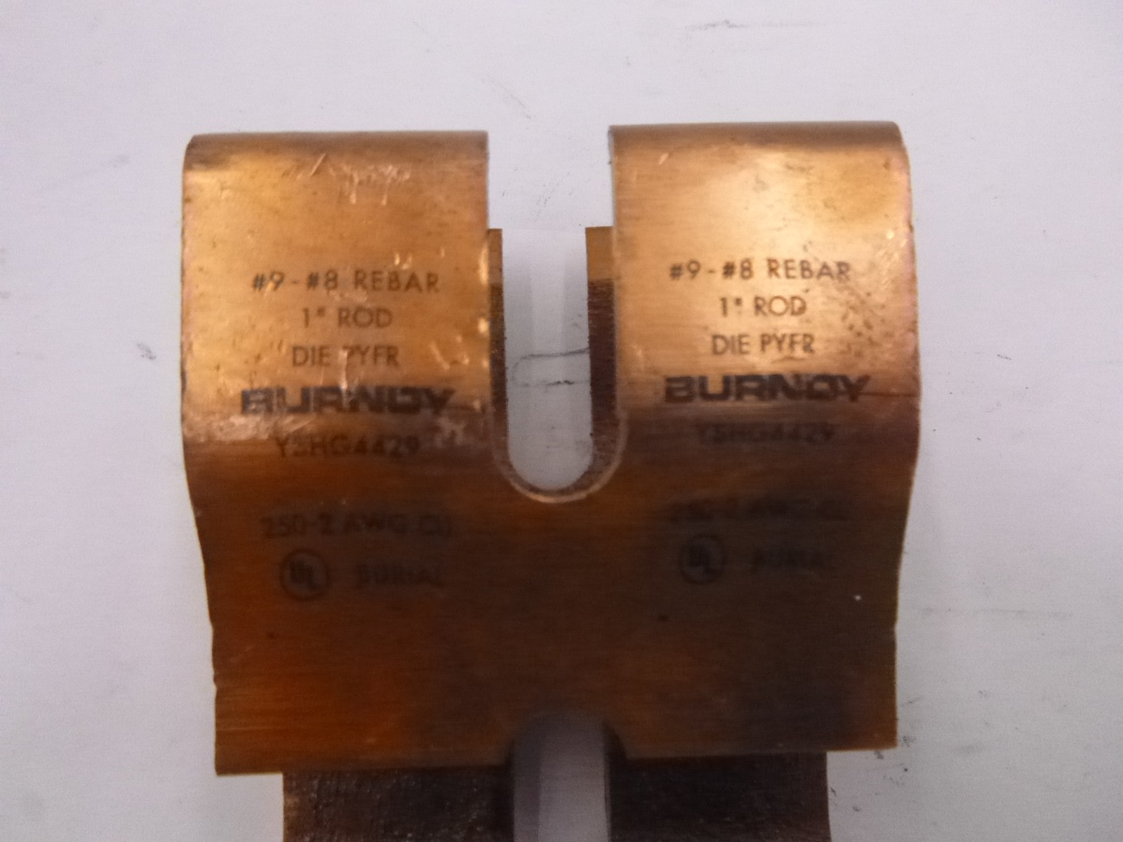 Burndy YSHG4429 Copper Compression Double H-Tap Connector 2 AWG-250 kcmil