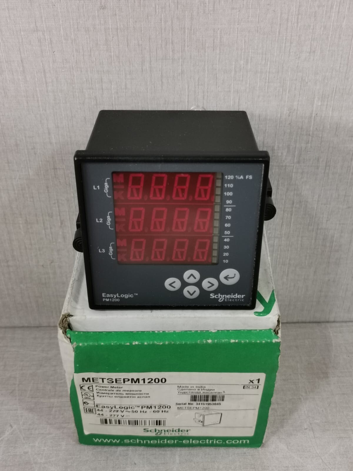 SCHNEIDER ELECTRIC EASYLOGIC PM1200 /METSEPM1200 POWER METER-SPOT ON THE SCREEN