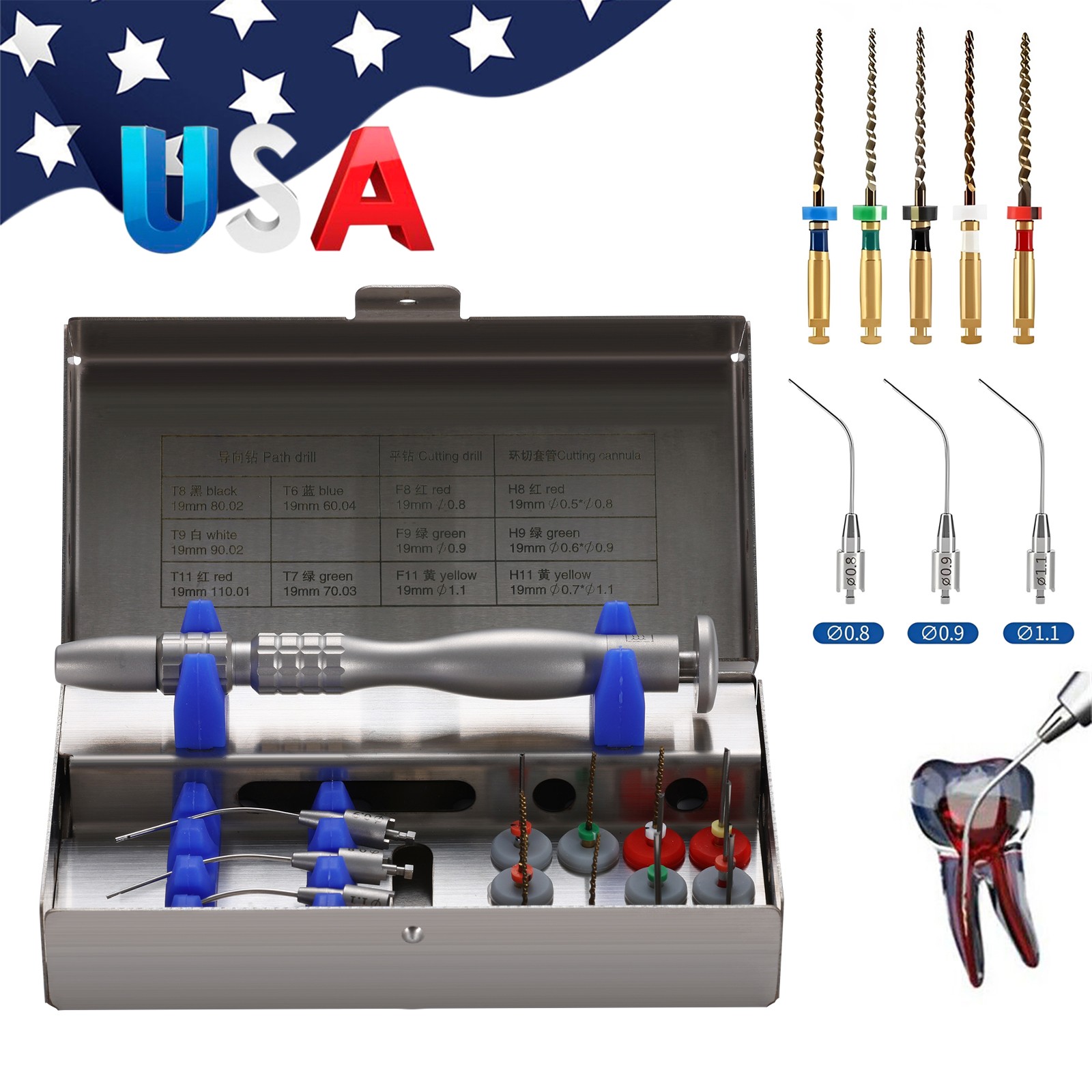 Estilo NSK Dental Pieza mano LED alta velocidad Pana MAX EK LED 3 vías 2HOLE YBB