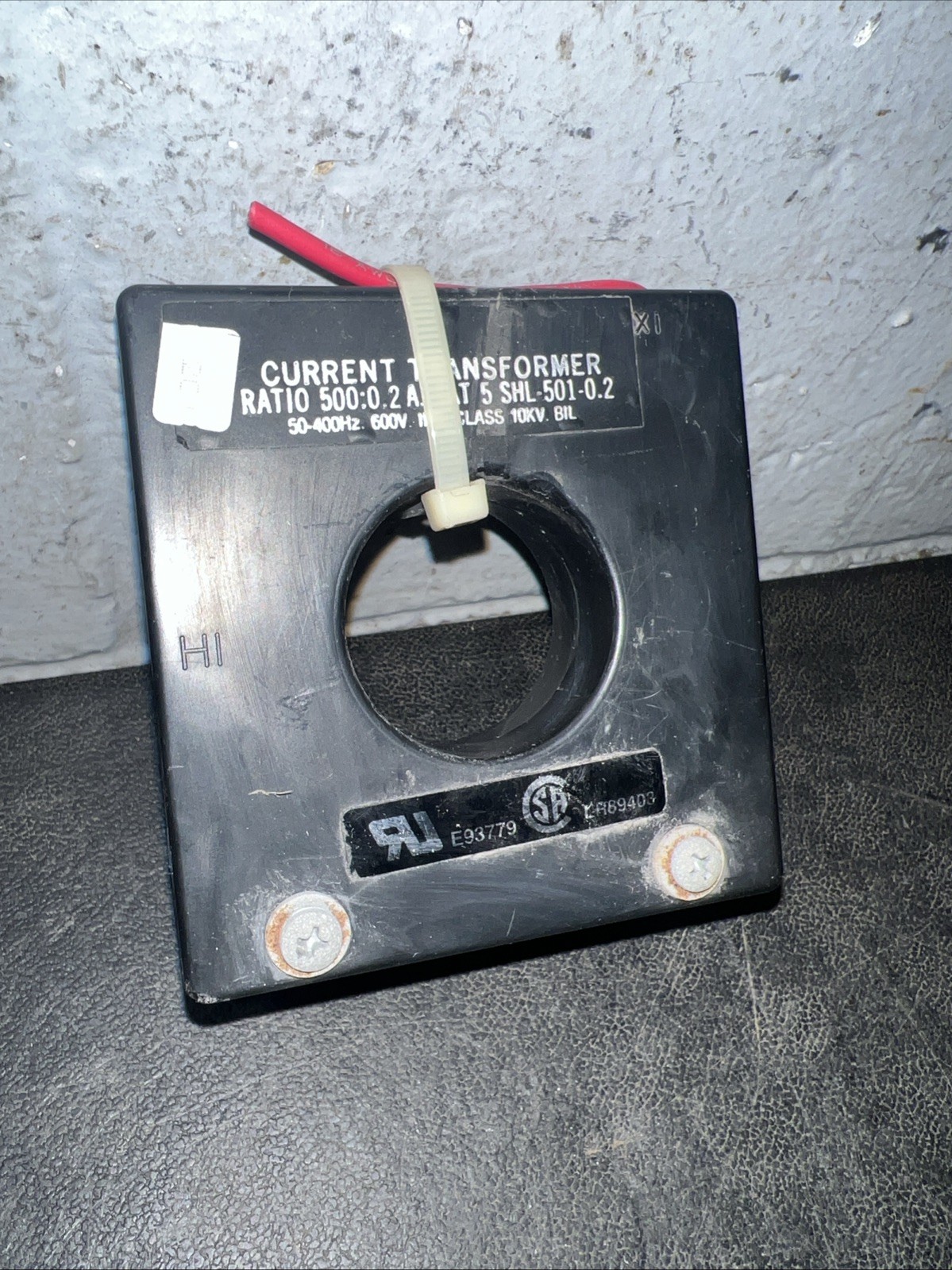 EIL INSTRUMENTS CT RATIO: 500:0.2 50-400HZ 5-SHL-501-0.2 Current Transformer