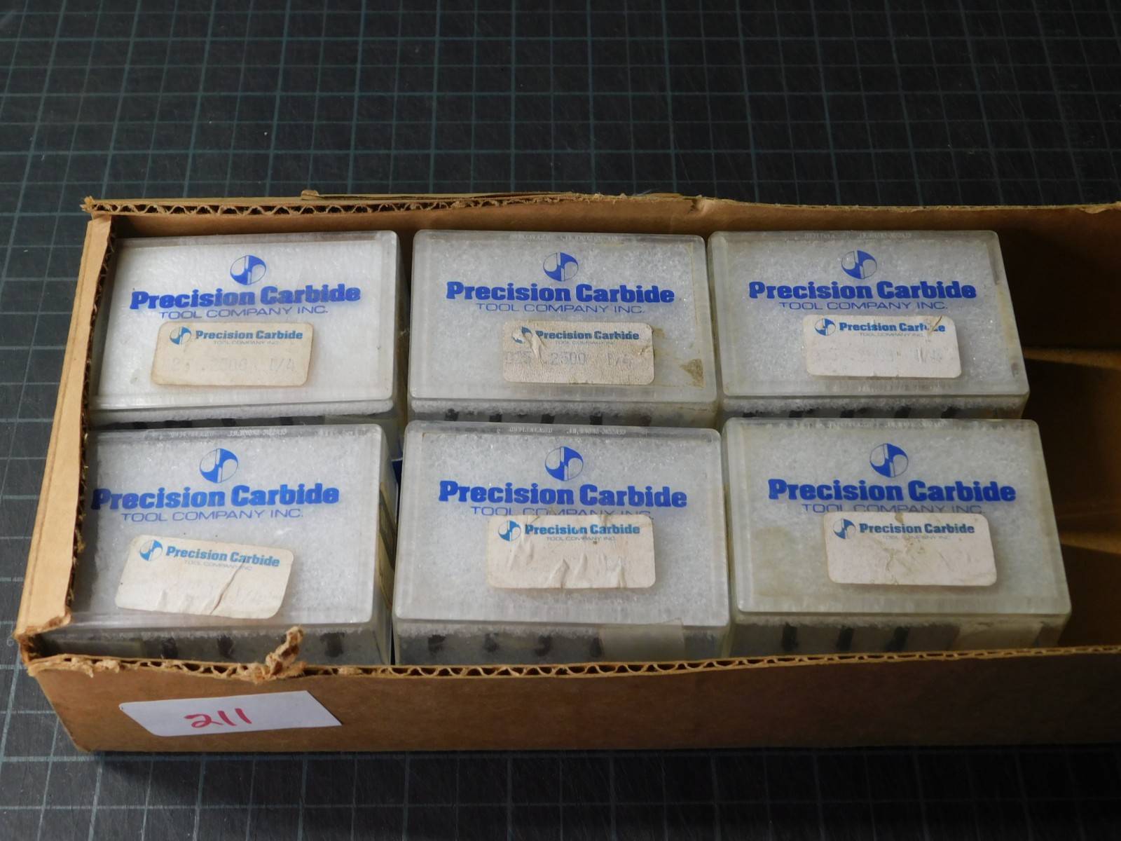 Precision Carbide Solid Carbide Drill Bits 1/4″ – Box of 25 – NOS – USA Made