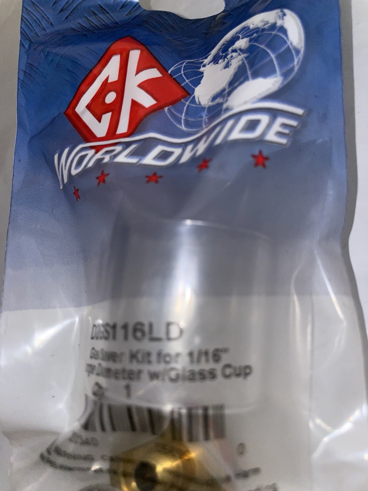 CK Worldwide D2GS116LD Gas Saver Kit For 1/16” Large Diameter W/Glass Cup