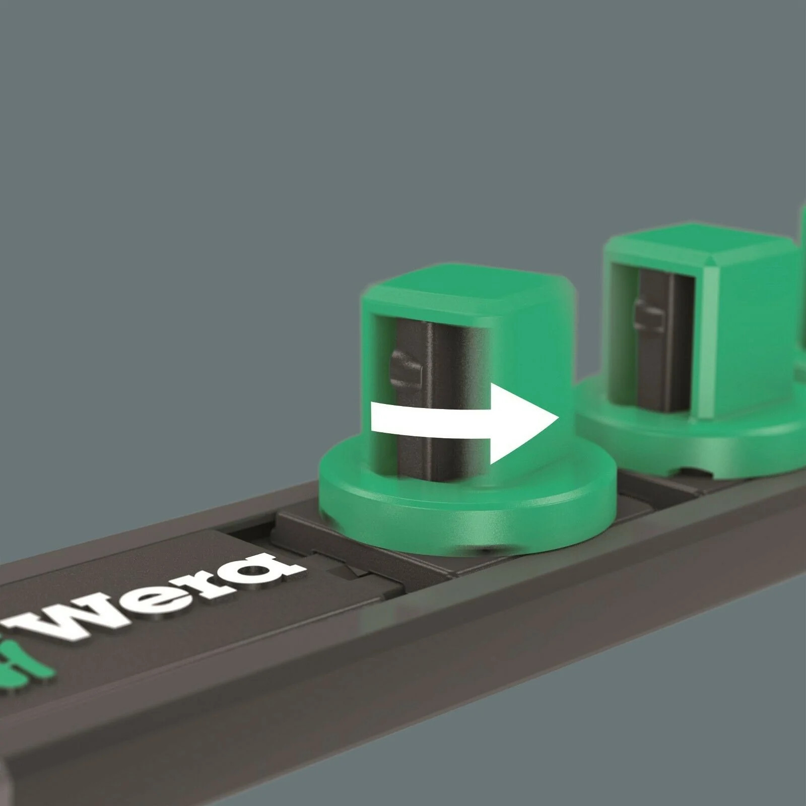 Wera Magnetic Socket Rail C Imperial 1, 9 Pce Set 1/2″ Drive SAE 05005480001