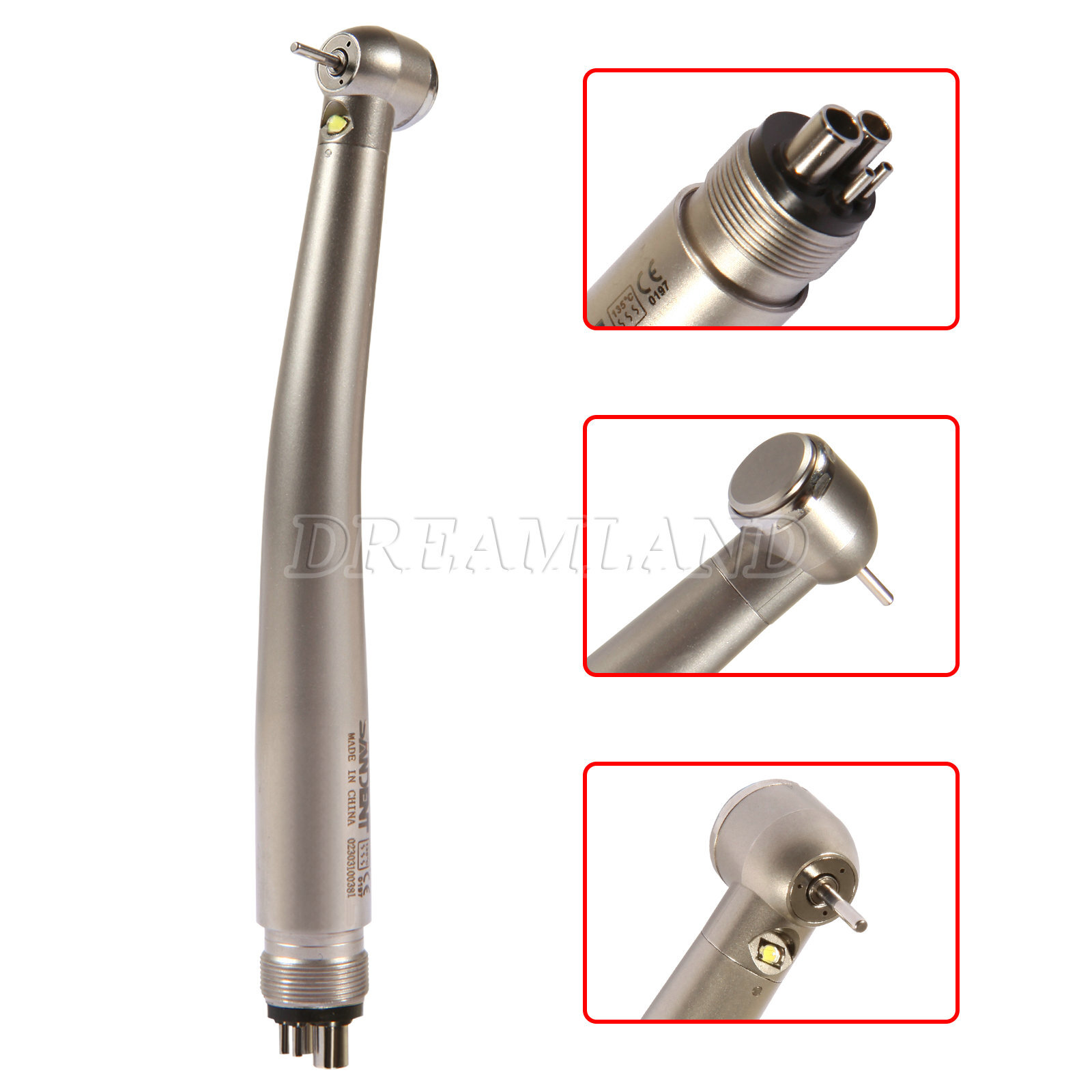 NSK Style Fiber Optic Dental E-generator LED 3-Spray High Speed handpiece 4 Hole