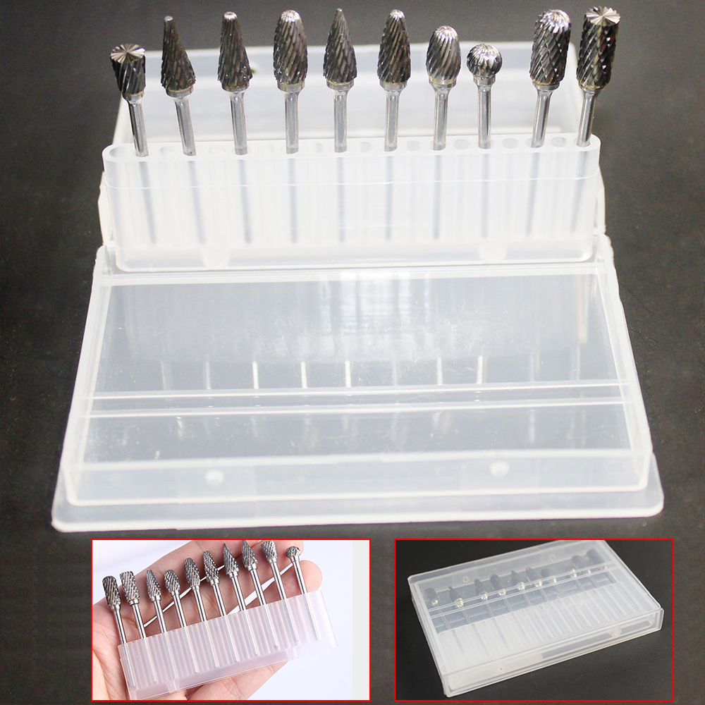 10 PCS Tungsten Carbide Dental Burs 2.35mm for Precision Polishing